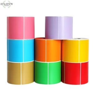 custom sticker label printing permanent adhesive thermal label rolls