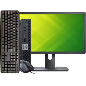 dell optiplex 5070 mini pc desktop computer intel i5 8th gen 16gb ram 256gb ssd 19in lcd windows 11 home, wi fi