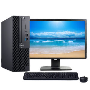 dell optiplex xe3, 3060, 5060 or 7060 sff desktop computer intel core i5 8th generation 8gb ram 256gb ssd 19" lcd wi fi windows 11 professional
