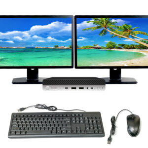hp elitedesk 800 g4 mini pc intel i5 16gb ram 512gb ssd dual 22in windows 11 pro