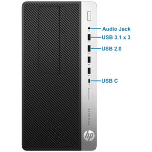 hp prodesk 600 g4 tower intel core i5 8500 6 core 16gb ram 256gb ssd windows 11 pro, wi fi, dvd