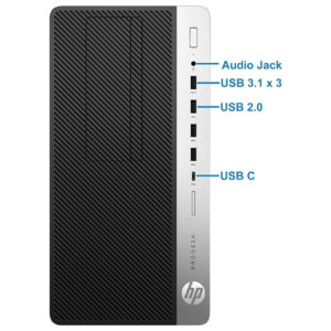 hp prodesk 600 g4 tower intel core i5 8500 6 core 32gb ram 1tb ssd windows 11 pro, wi fi, dvd