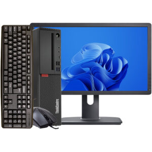 lenovo thinkcentre m720s sff intel i7 8th gen 32gb ram 1tb ssd 24in lcd windows 11 pro wi fi, dvd