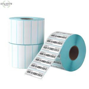 wholesale blank white custom printed direct heating barcode paper, label sticker rolls